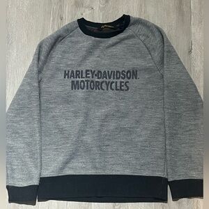 Harley-Davidson Black and Gray Crewneck Sweater